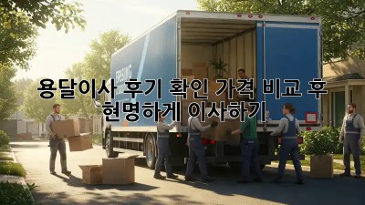 용달이사 후기 확인: 가격 비교 후 현명하게 이사하기